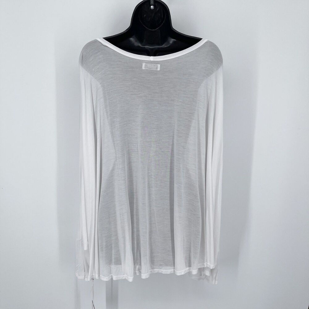 Lauren Moshi NEW Angel Oversized T-Shirt w/ Mini Tennis Rackets Size M/L White - Picture 5 of 11